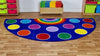 Rainbow Large Semi-Circle Placement Carpet