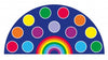 Rainbow Large Semi-Circle Placement Carpet