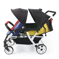 Familidoo 4-seater Budget Stroller - Multicolour with Raincover