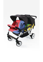 Familidoo 4-seater Budget Stroller - Multicolour with Raincover