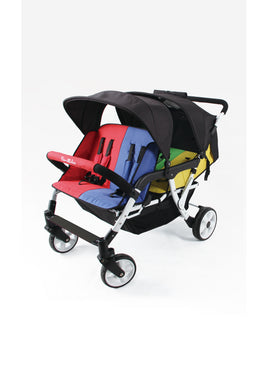 Familidoo 4-seater Budget Stroller - Multicolour with Raincover
