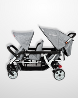 Familidoo 3 Seater Push Chair - Multi Seat Stroller + Free Rain Cover