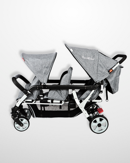 Familidoo 3 Seater Push Chair - Multi Seat Stroller + Free Rain Cover