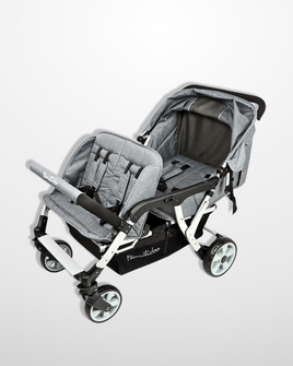 Familidoo 4 Seater Grey Lightweight Pushchair + Free Rain Cover
