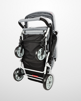 Familidoo Lightweight Grey Multi Seat Stroller - 6 Seater Pushchair + Rain Cover