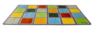 Rainforest Squares Rectangular Placement Carpet