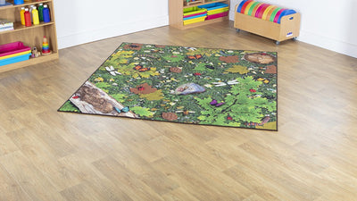 Natural World Woodland and Minibeasts Double Sided Carpet