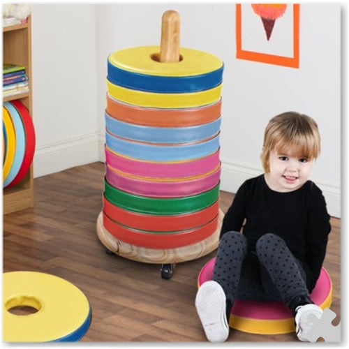Donut Multi-Colour Cushions set of 12 with Trolley