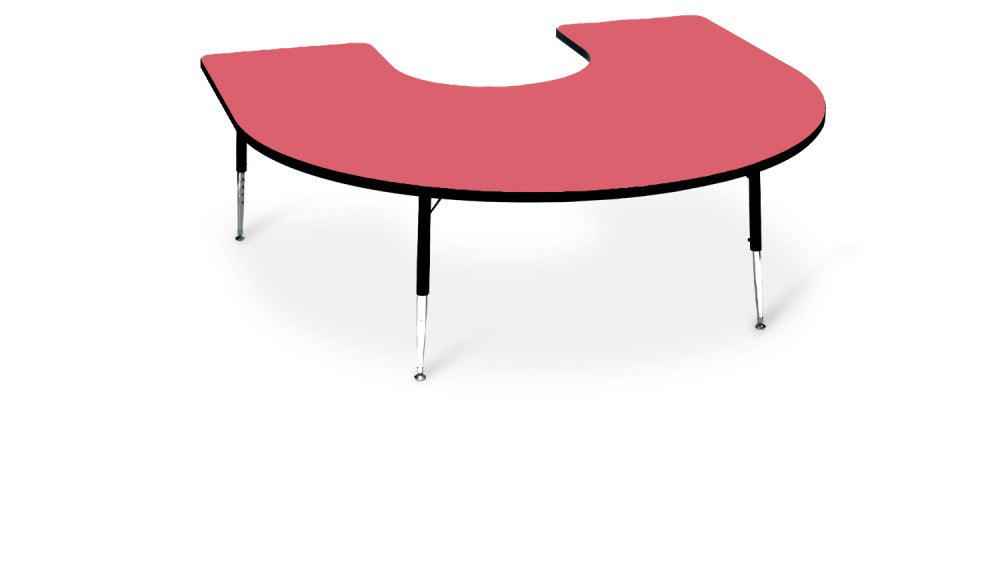 Tuf Top Height Adjustable Horseshoe Top Table