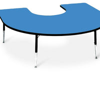 Tuf Top Height Adjustable Horseshoe Top Table