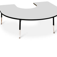 Tuf Top Height Adjustable Horseshoe Top Table