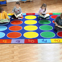 Rainbow ABC Rectangular Carpet