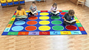 Rainbow ABC Rectangular Carpet