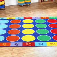 Rainbow ABC Rectangular Carpet