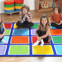 Rainbow Square Placement Carpet