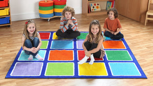 Rainbow Square Placement Carpet