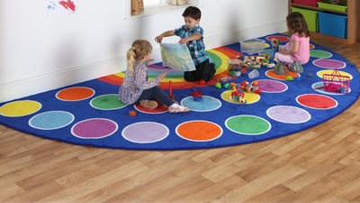 Rainbow Large Semi-Circle Placement Carpet