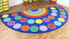 Rainbow Large Semi-Circle Placement Carpet