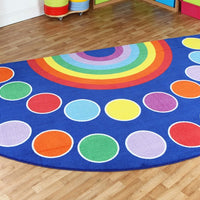 Rainbow Large Semi-Circle Placement Carpet