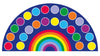 Rainbow Large Semi-Circle Placement Carpet