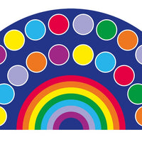 Rainbow Large Semi-Circle Placement Carpet