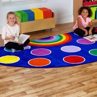 Rainbow Large Semi-Circle Placement Carpet