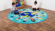 Children of the World Multi-Cultural Carpet - Teal