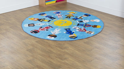 Professions Circular Carpet