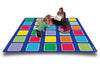 Rainbow squares large placement carpet