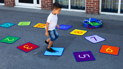 Rainbow 1-24 Numbers Mini Mat Squares & Holdall Indoor & Outdoor