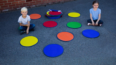 Rainbow Circle Outdoor Mats with Free Holdall Set of 30