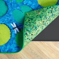 Natural World Grass and Lily Pads Double Sided Carpet