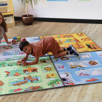 Small World Road Map Set 2 Indoor / Outdoor Carpets