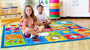 Square Alphabet Carpet